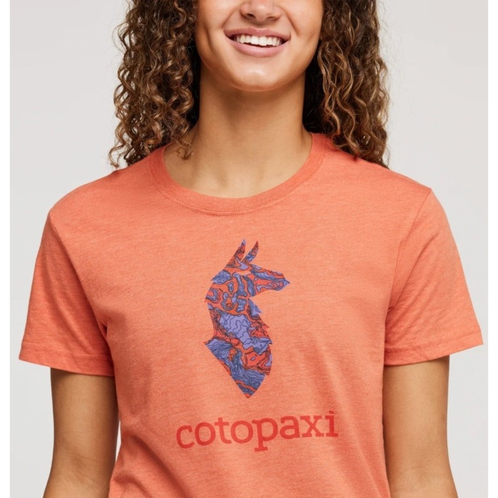 Cotopaxi Altitude Llama T-Shirt Women's Medium Orange Outdoor Gorpcore Casual